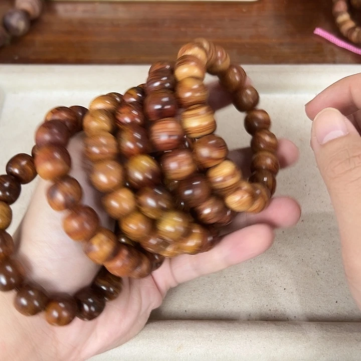 黄花梨/降香黄檀手串/手链13+mm桶珠新干料