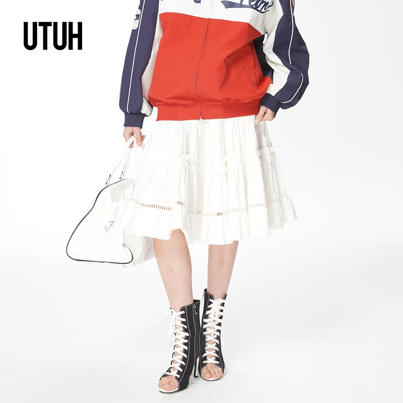 【欧若风】UTUH 白色半裙 TDWWS1Q069