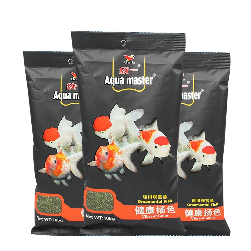 统一金鱼饲料小金鱼鱼粮鱼食鱼饲料金鱼公园池塘家用小颗粒上浮