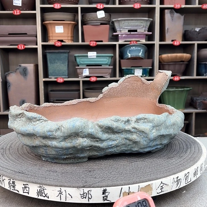 紫砂花盆紫砂的颜色很好看呀好