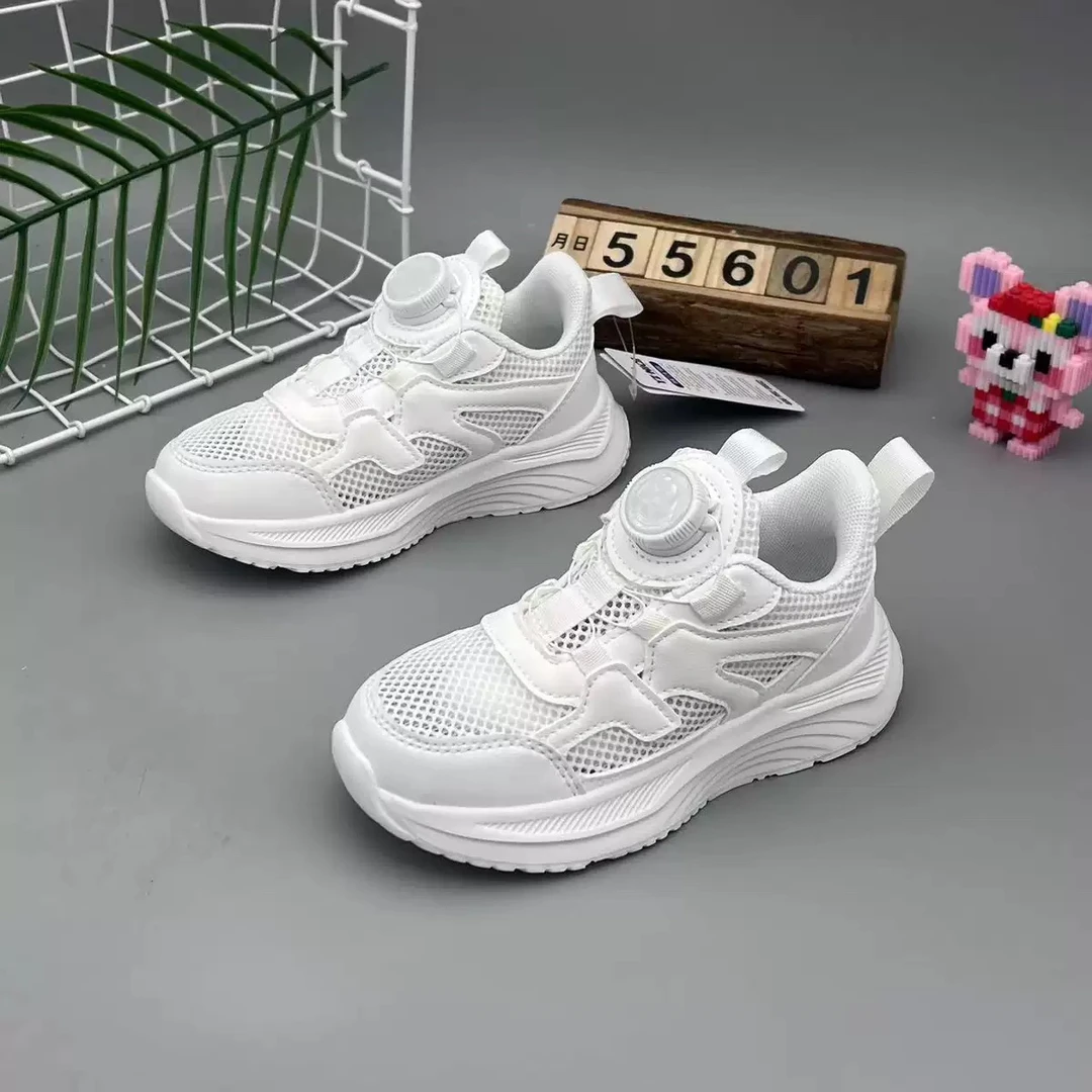 六一小白鞋夏季男女童网面透气白色运动鞋学生校园跑步鞋