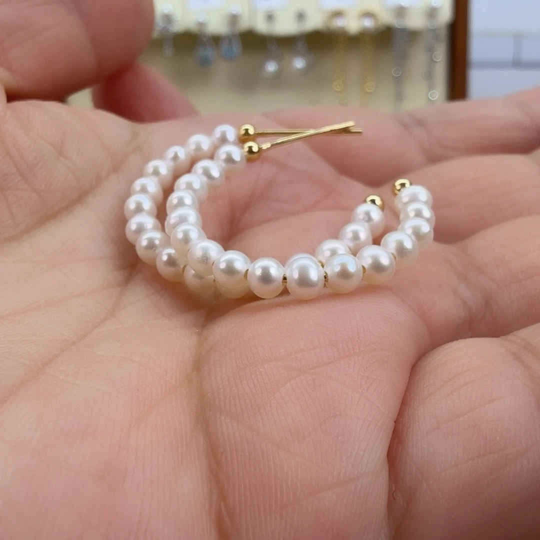 淡水珍珠未镶嵌耳饰