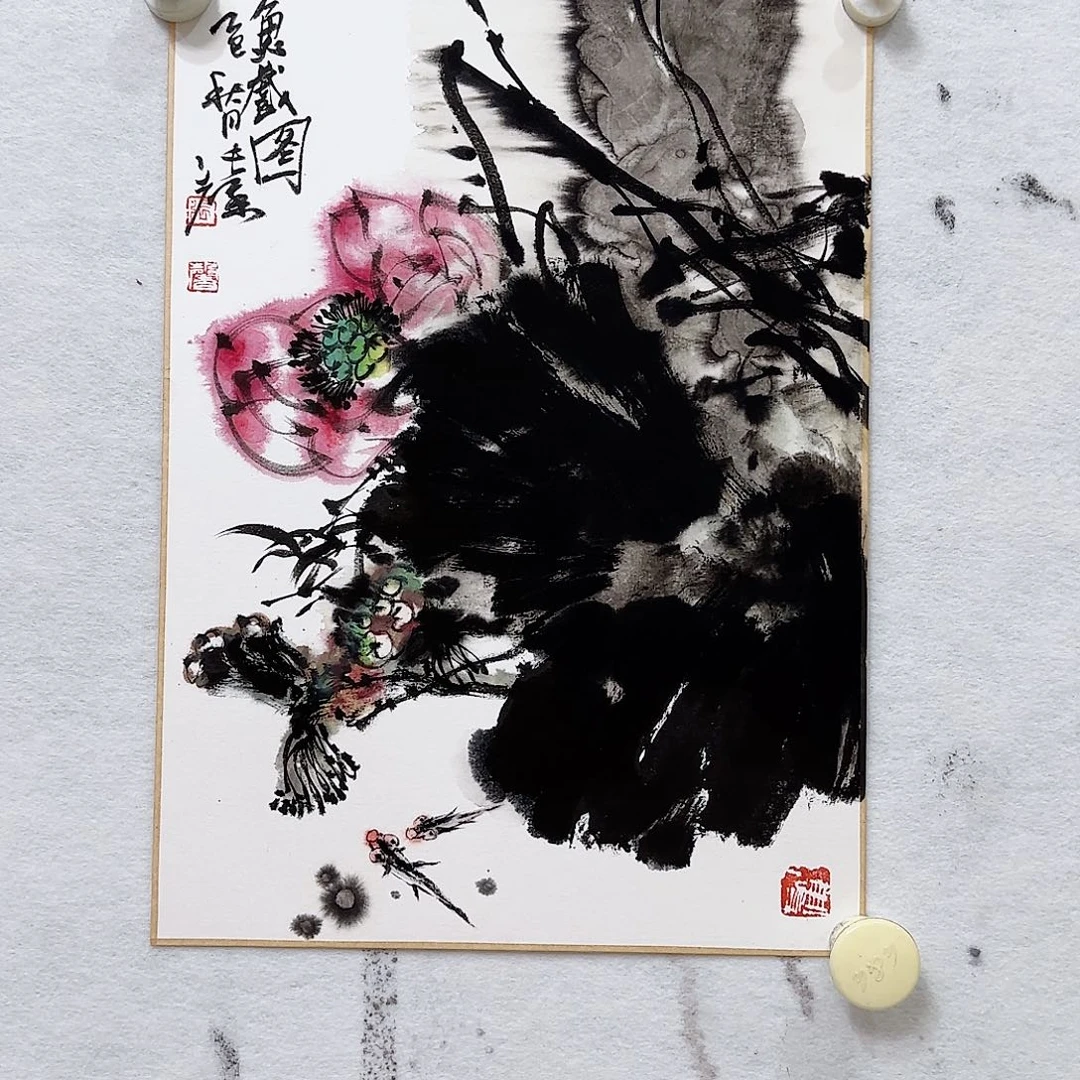 国画国画卡纸作品