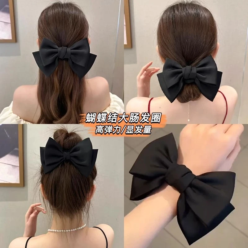 【首单直降】夏季春夏新品网红在逃公主蝴蝶结大黑白格子大肠发圈