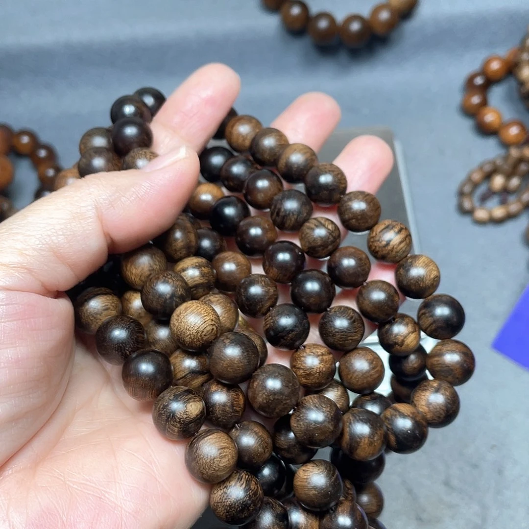 沉香手串白棋瘤疤1.0