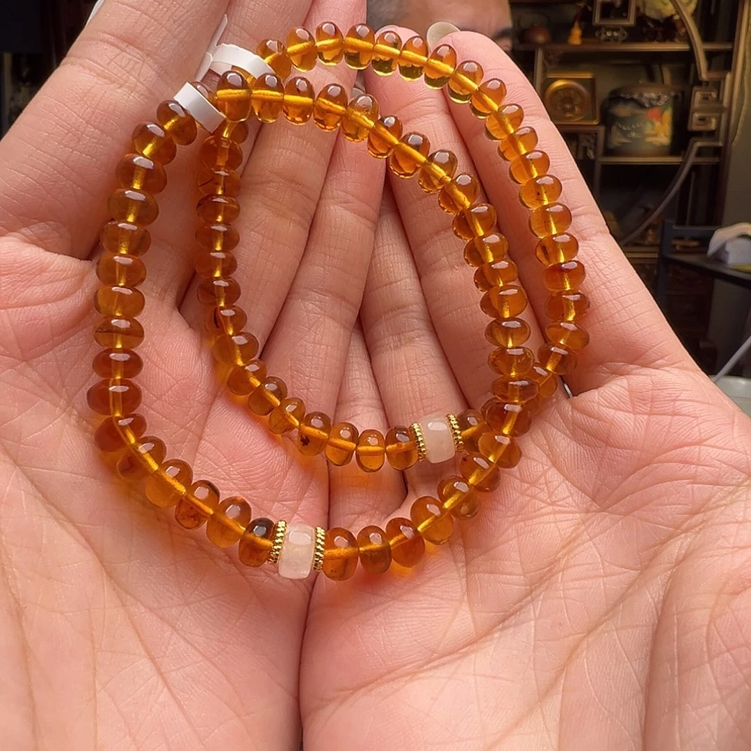 琥珀未镶嵌裸石抚顺琥珀10487-1六多样性发其一