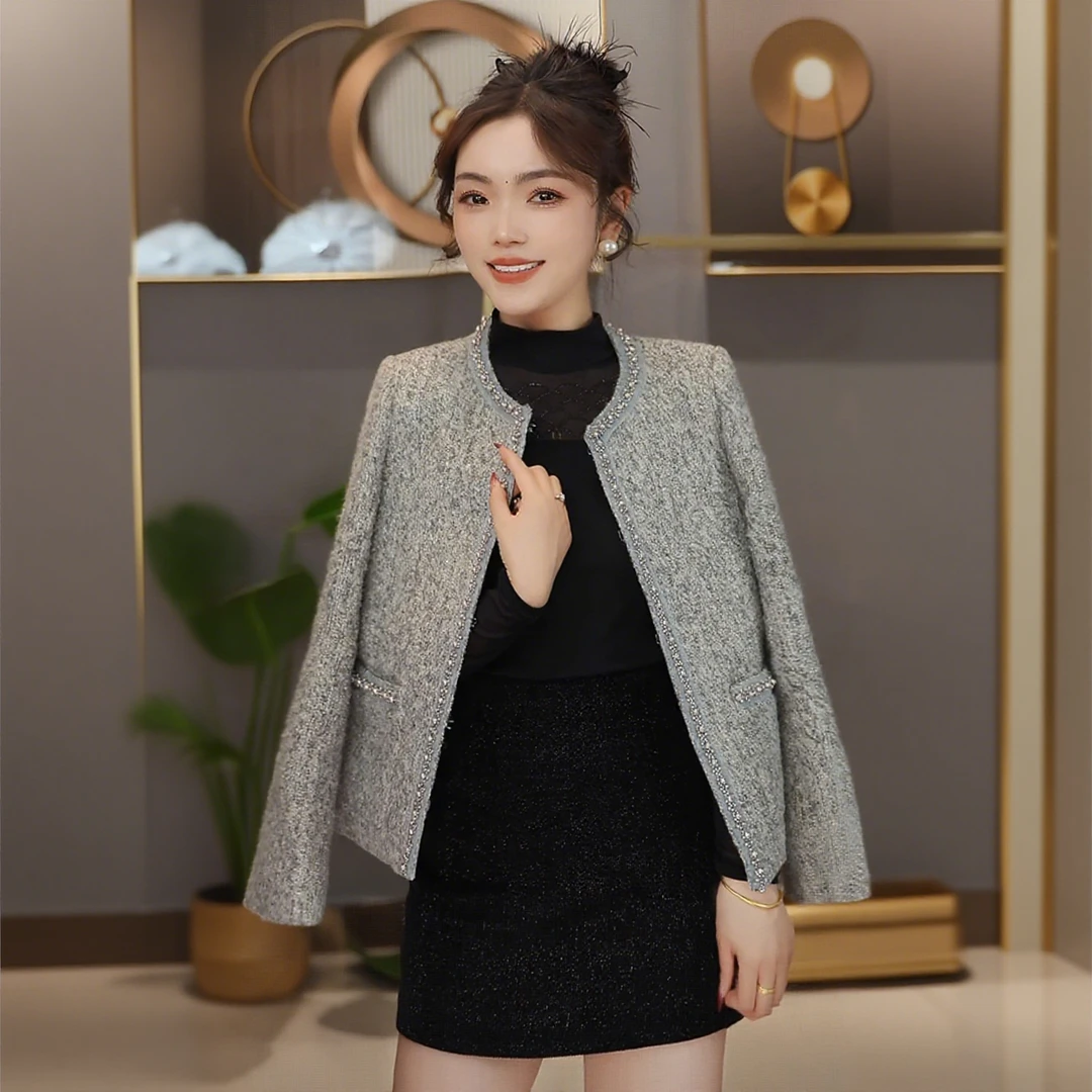 苏陌【退换货补贴运费】法式羊毛小香风外套女款爆款2025新款秋冬