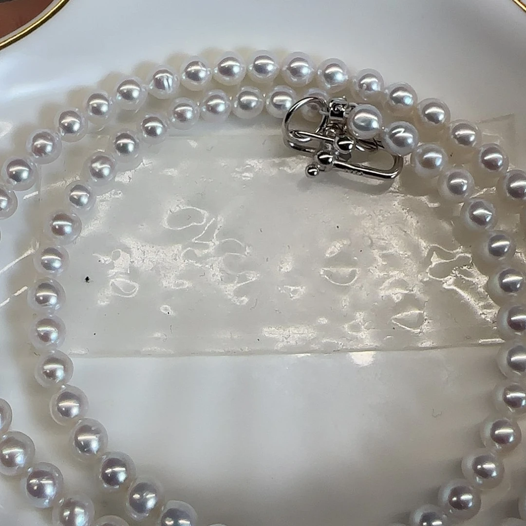 淡水珍珠颈饰银S925镶嵌