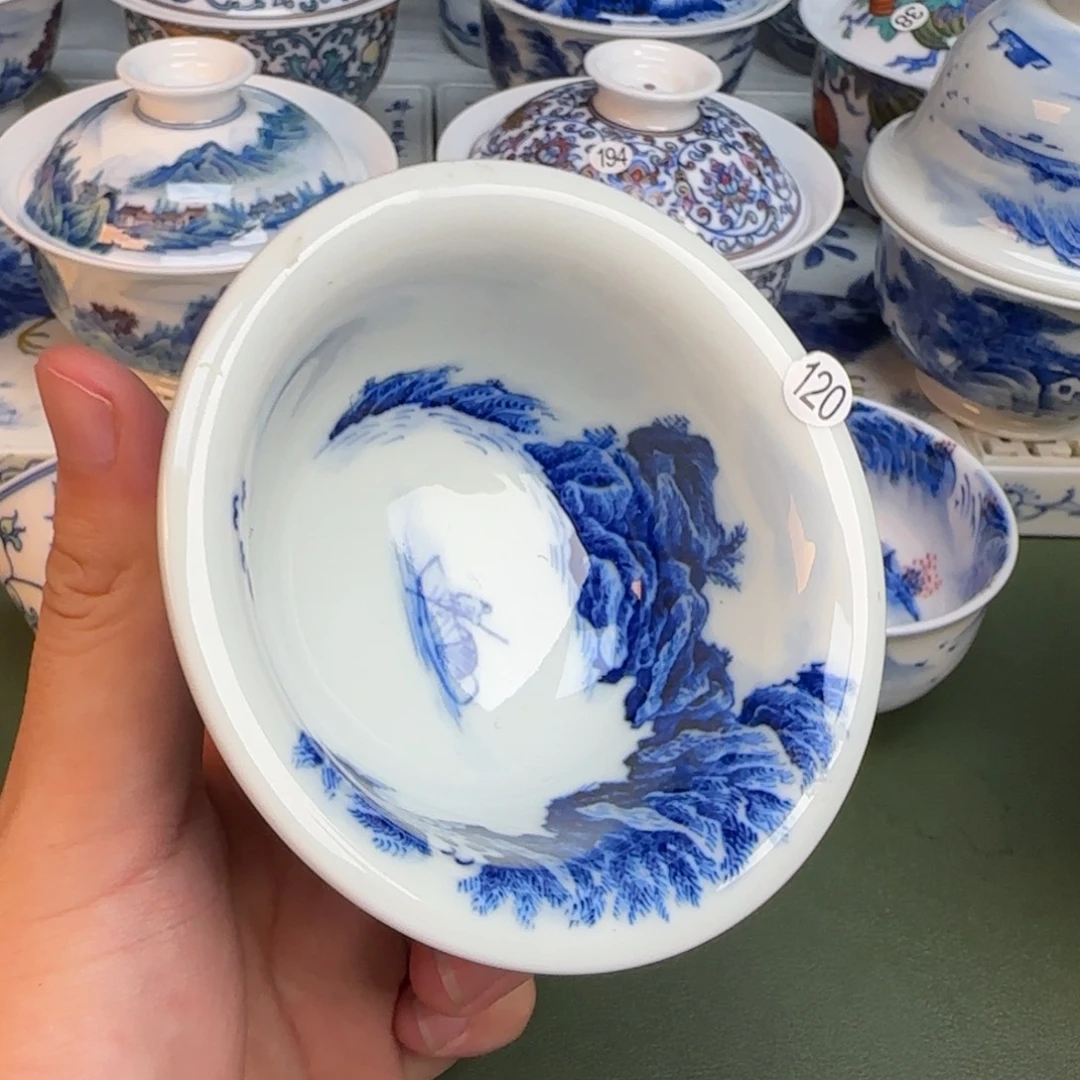 彦祖纯手工手绘茶具120
