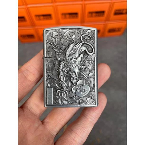 煤油打火机浮雕盔甲貔貅财色双收创意礼物ZK23-2