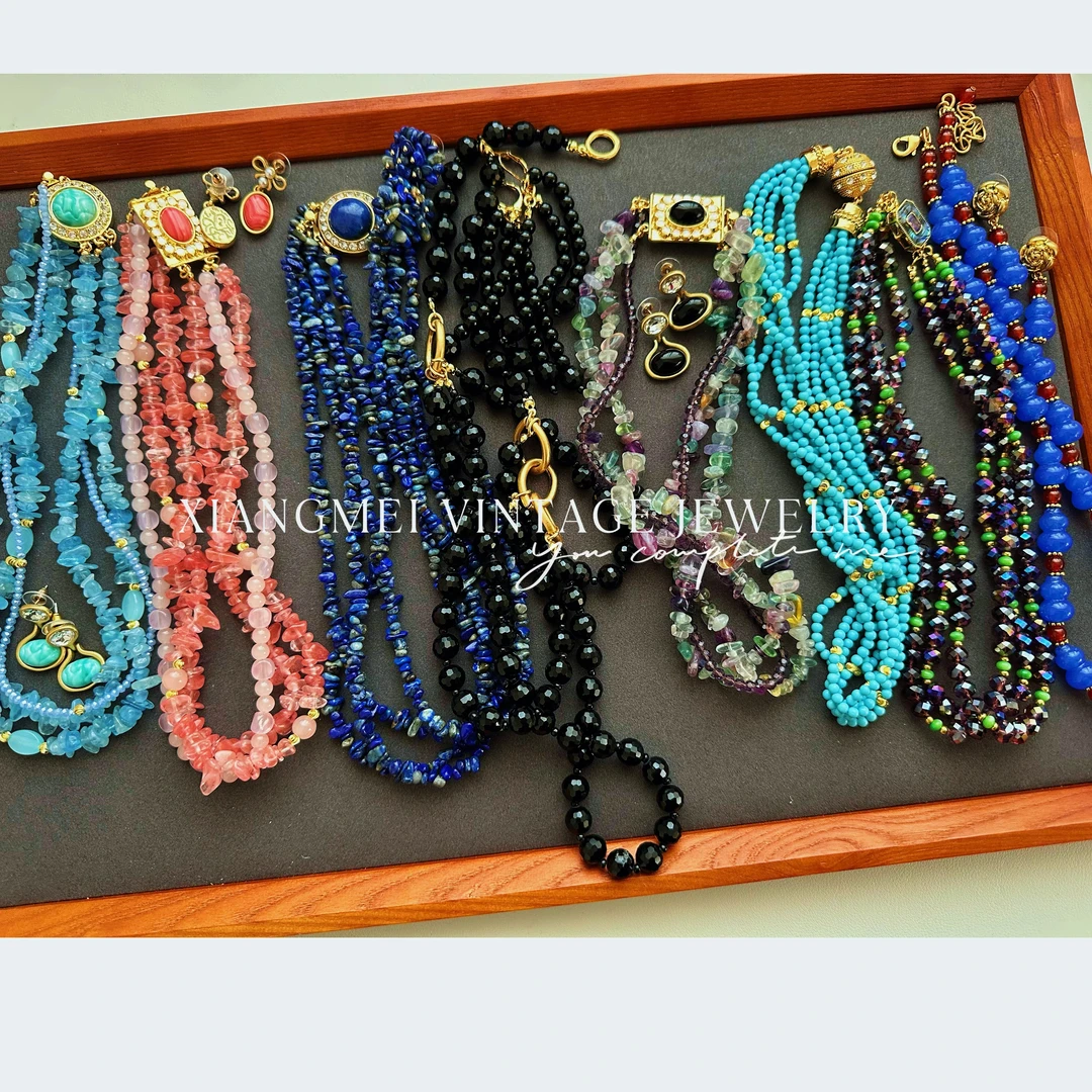 铜合金项链 5181557【时光正好】中古风复古重工珠珠款项链