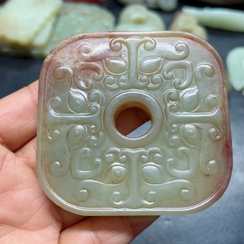 吊坠白玉菩提把件