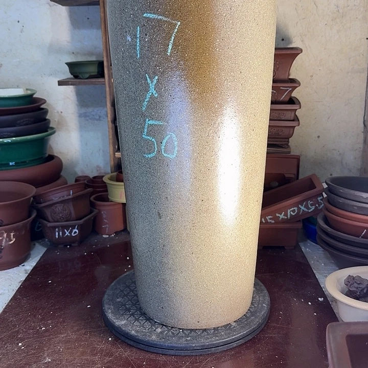 紫砂花盆，手工制作