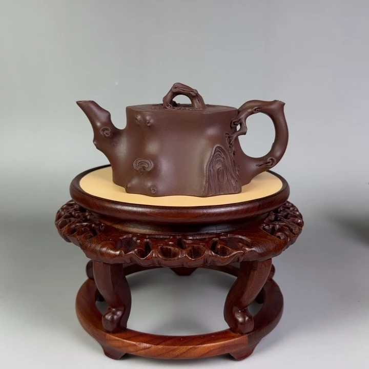 烟***欢茶壶紫泥树桩壶200 cc左右