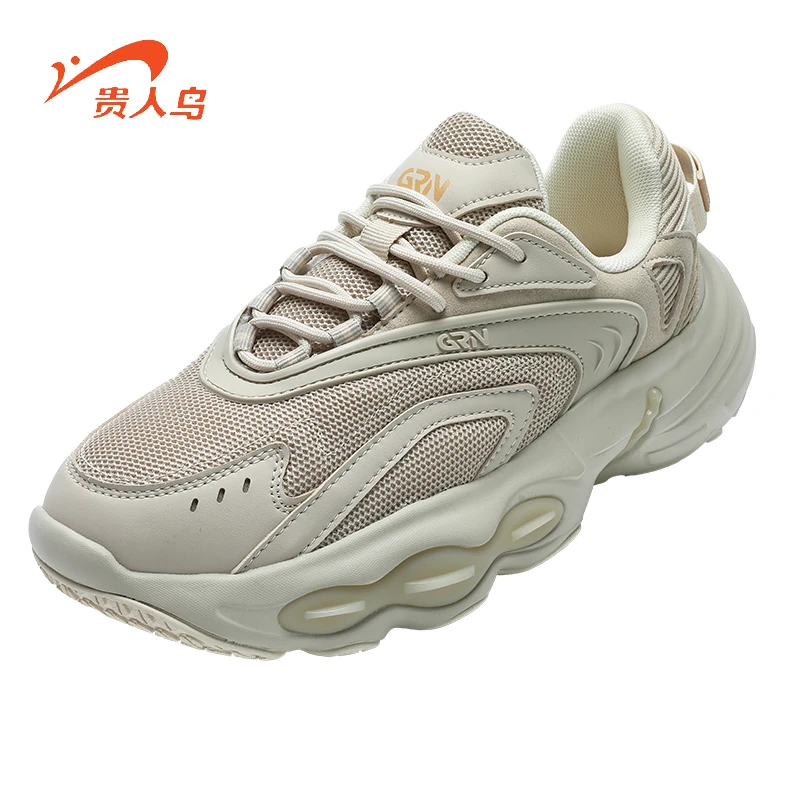 森旅2.0 贵人鸟男士增高厚底减震老爹鞋女子百搭网面休闲鞋情侣款