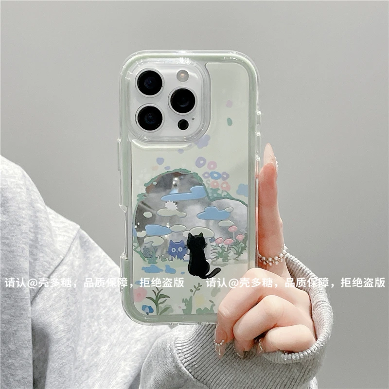 炫彩镜面适用苹果17/iPhone/华为荣耀/OPPO/小米手机壳pura70爆款
