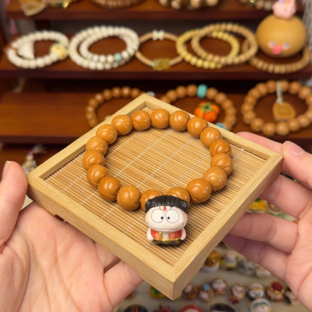 猴头核桃手串花卷猴头官根付哪吒