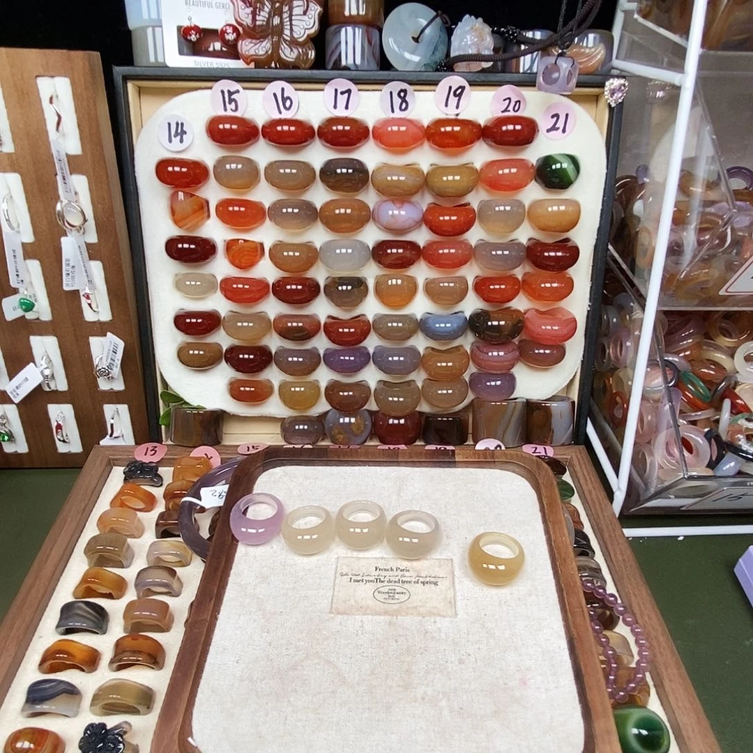 ****木玛瑙/玉髓合金戒指