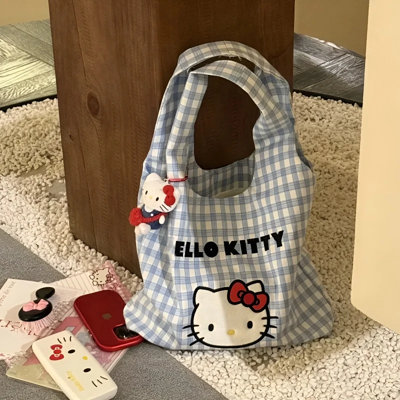 可爱风kitty帆布包手提袋单肩斜挎包夏百搭通勤大容量新款挎包gh