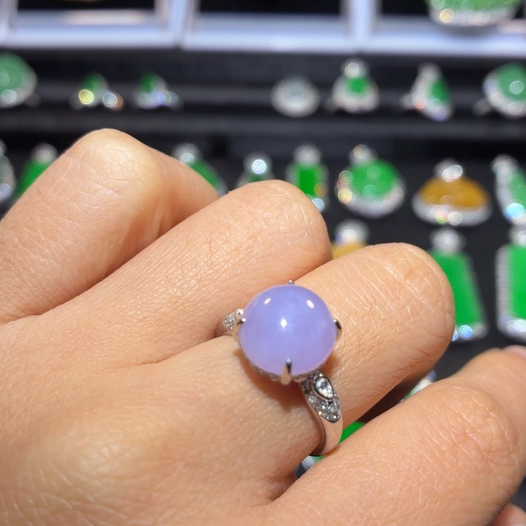 翡翠18K金镶嵌吊坠(不含链)翡翠