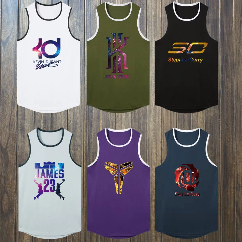 窄肩美式科比詹姆斯23艾弗森杜兰特欧文库里哈登篮球运动背心定制
