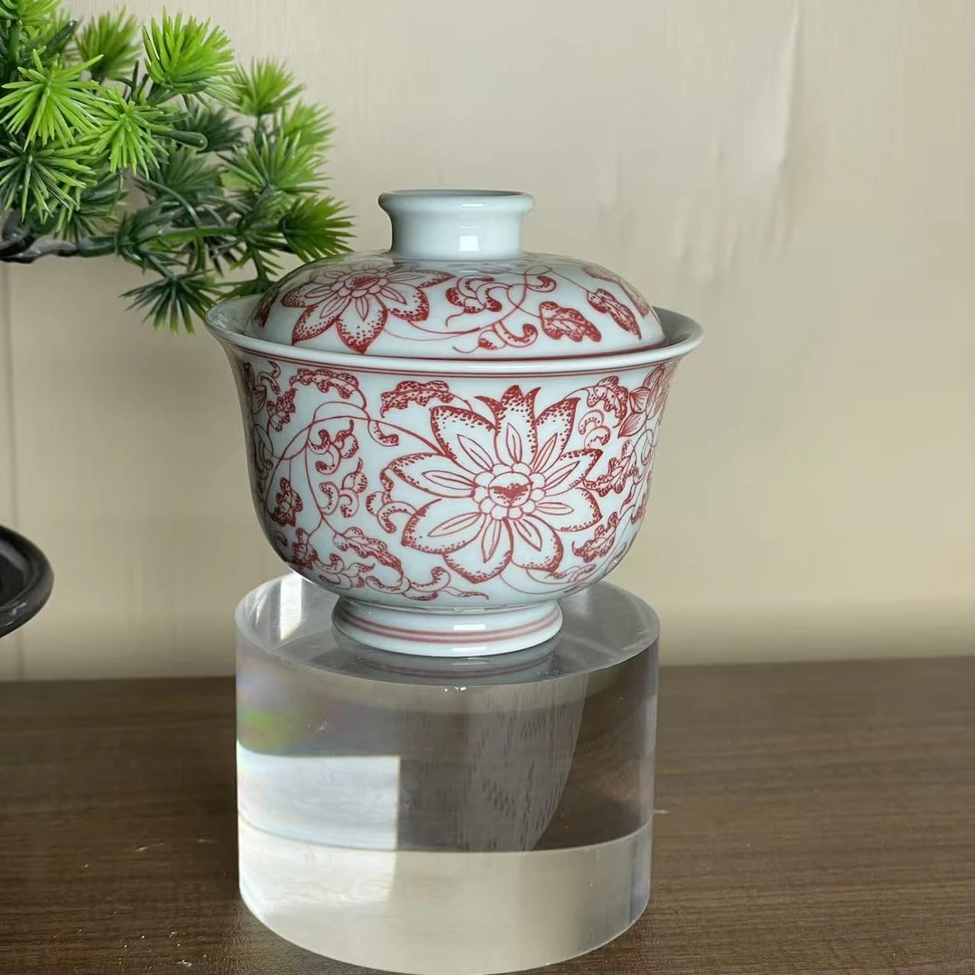 戴窑 牡丹盖碗 DY107