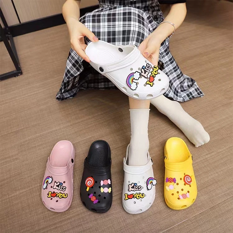 洞洞鞋女夏韩版ins潮厚底包头外穿防滑护士时尚凉拖鞋夏沙滩鞋