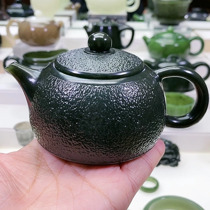 未镶嵌和田玉挂件茶壶200m l