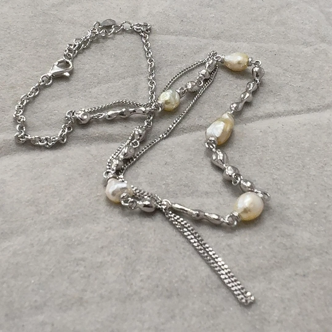 银S925镶嵌颈饰海水珍珠