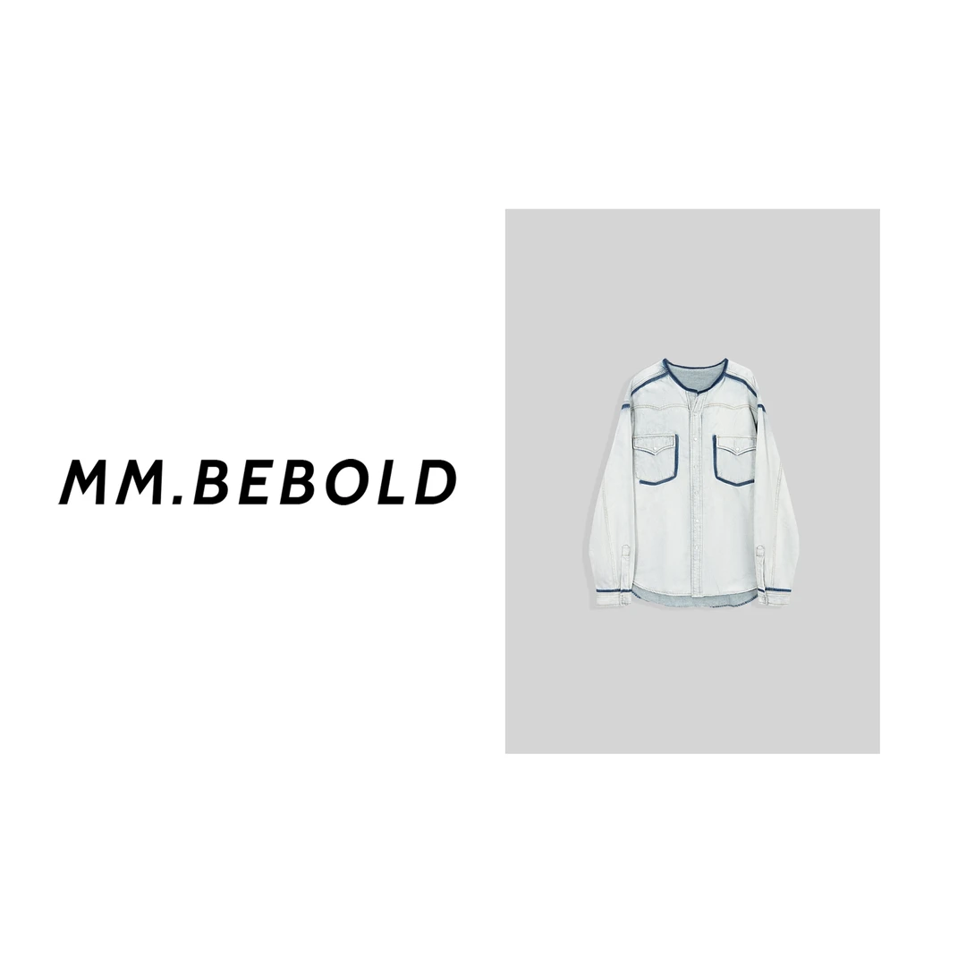 【大大精选】拼接复古牛仔衬衫外套CY221275