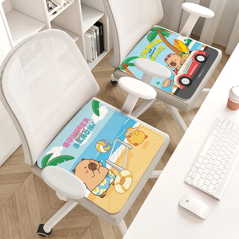 沙滩豚冰丝坐垫透气防滑家用座垫办公室久坐屁垫学生椅垫车用凉垫