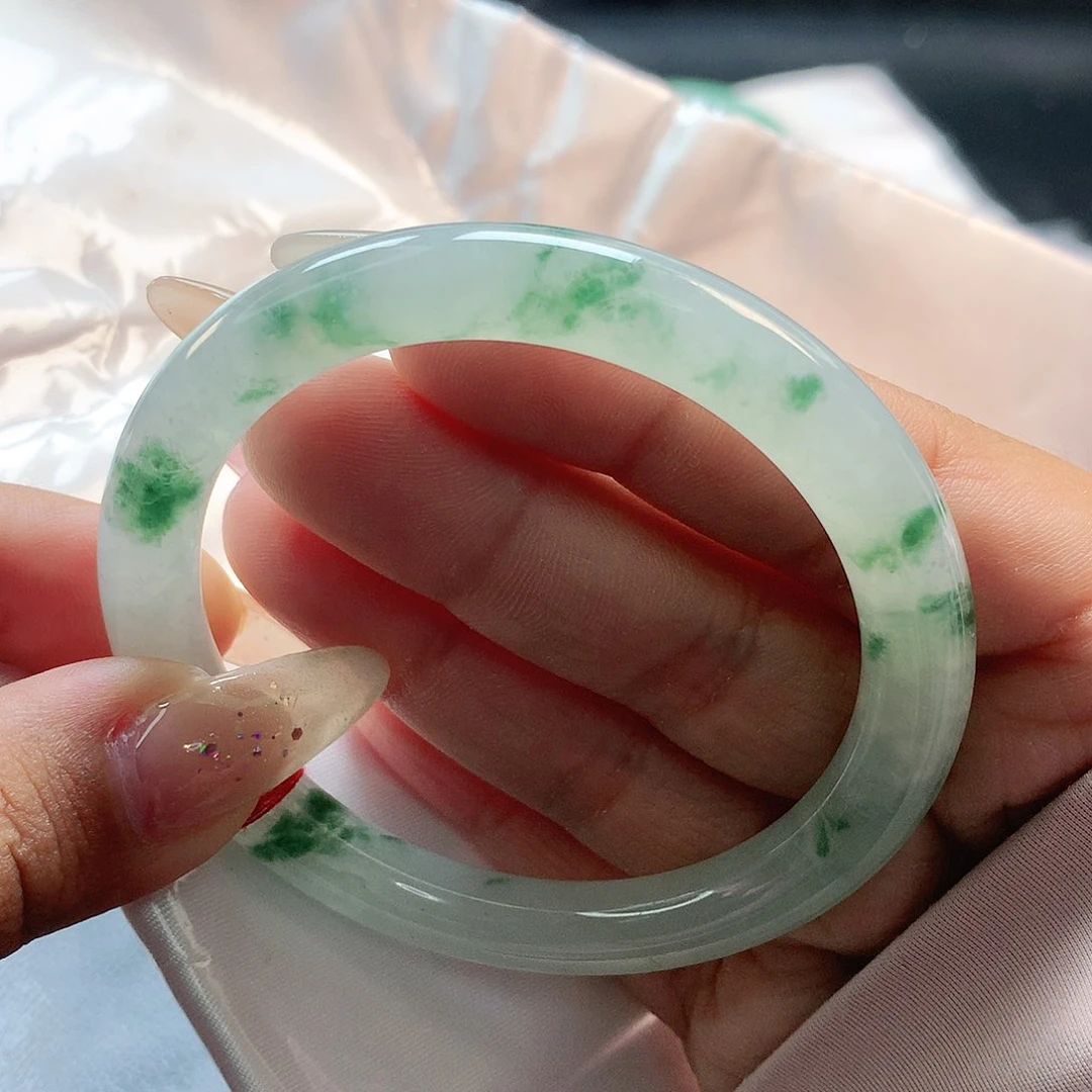 未镶嵌手镯翡翠甜**宝54圈2484
