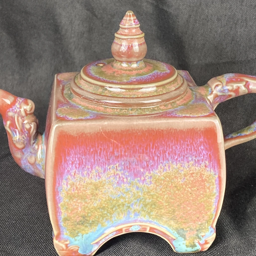 中国神后钧瓷茶具 四方壶