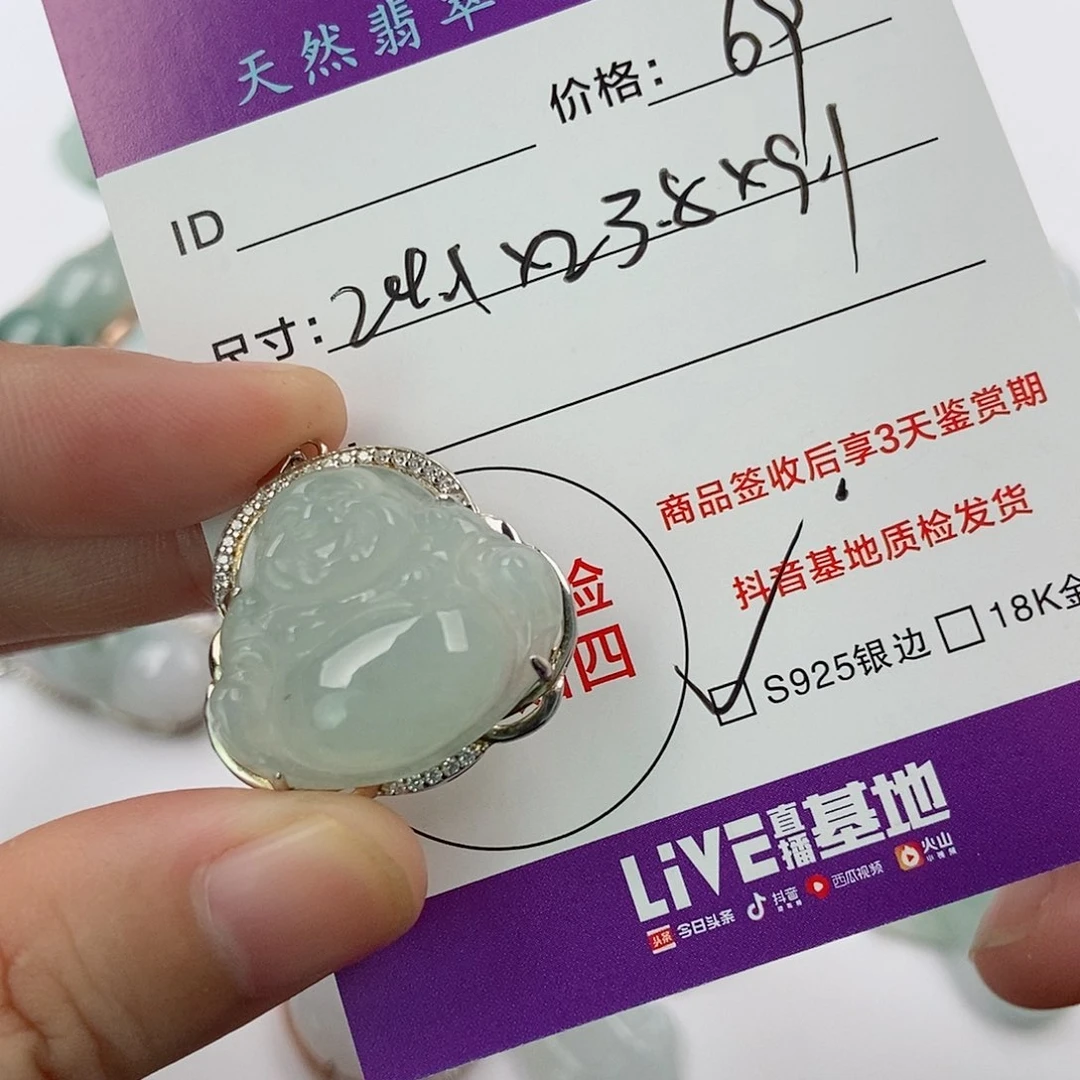 翡翠银S925镶嵌颈饰翡翠
