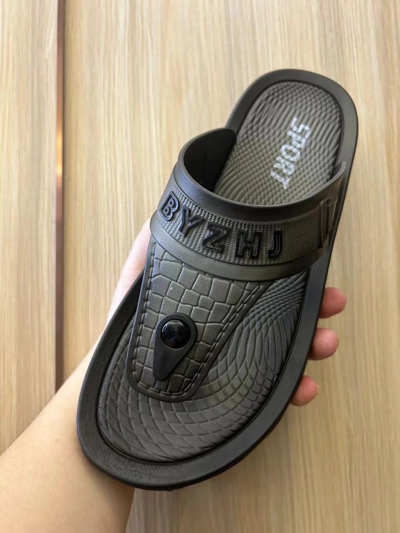 鳄鱼纹高档男士人字拖防滑软底舒适拖鞋经典款807-9