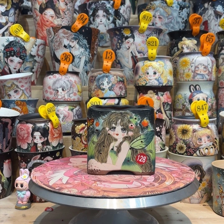 景德镇手绘花盆陶瓷10/11