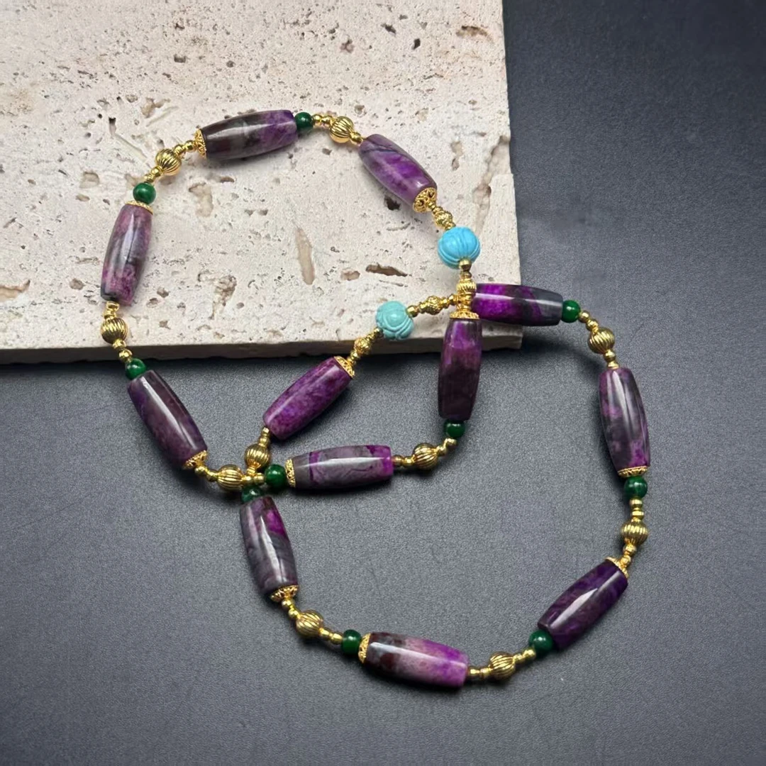 【北野珠宝】天然舒俱来桶珠手串-B05H-267多样性发一14x6mm