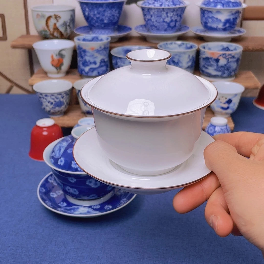 景德镇手工陶瓷盖碗