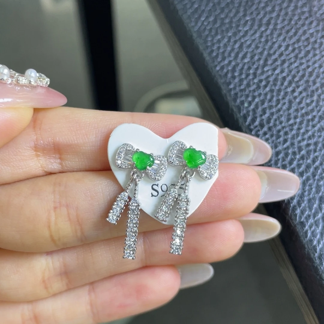 翡翠银S925镶嵌吊坠(不含链)