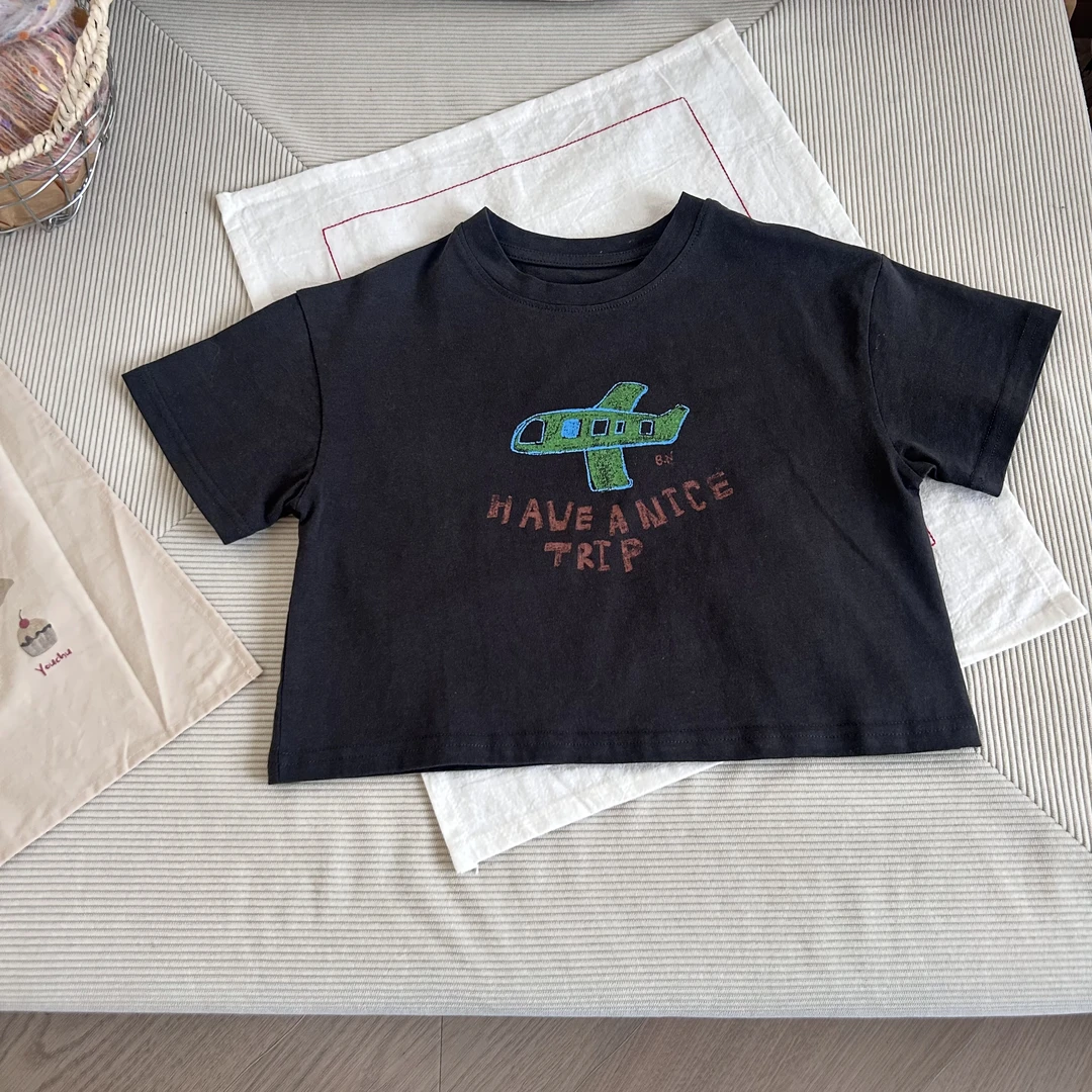 CS188-童装男童韩版卡通飞机短袖夏季新款儿童宝宝T恤棉帅气