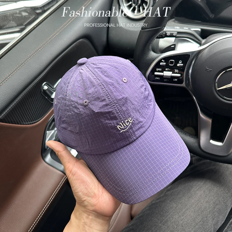 紫色棒球帽女2025新款夏天薄款防晒遮阳帽男款户外登山旅游鸭舌帽