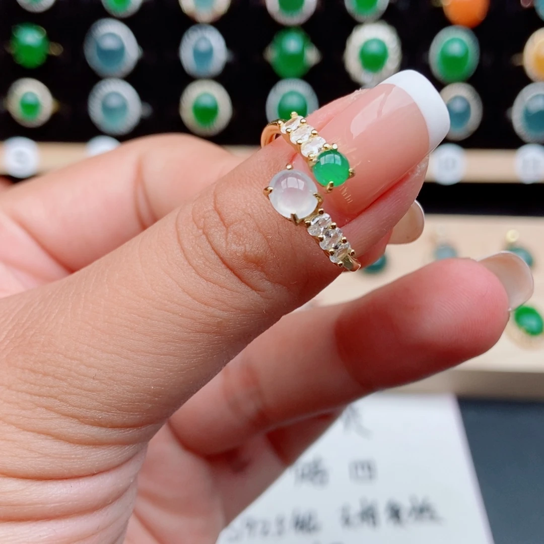 翡翠银S925镶嵌戒指17