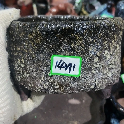 红陶粗陶花盆手工