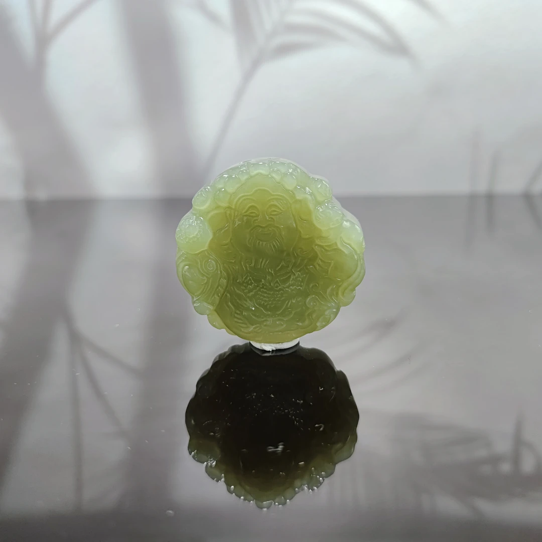 和田玉财神吊坠0036