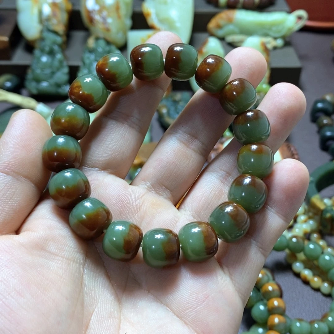 小***雨透闪石质玉未镶嵌手链手串13