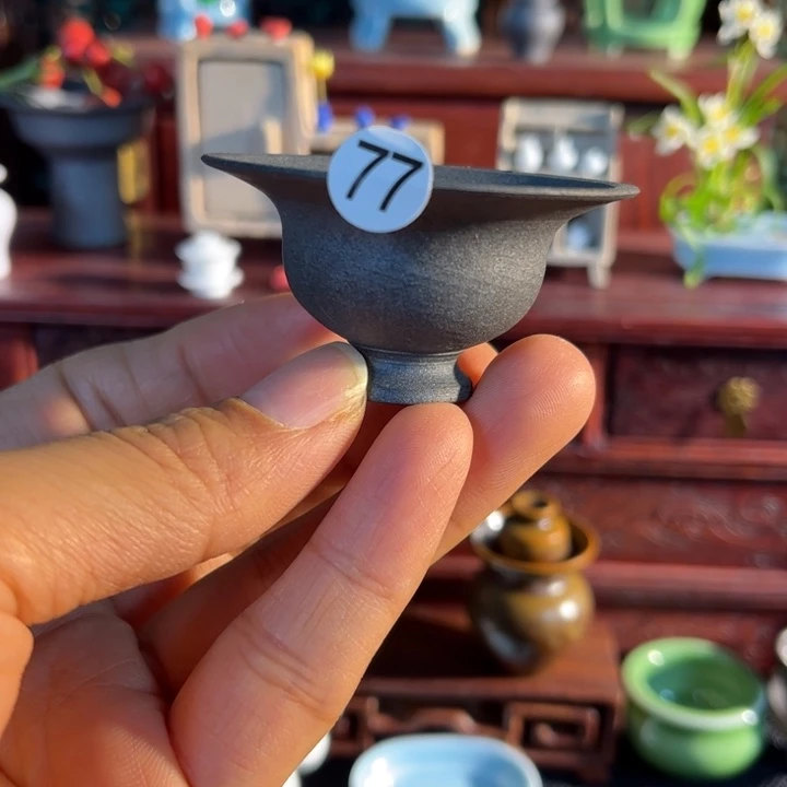 摆件微陶老王迷你花瓶