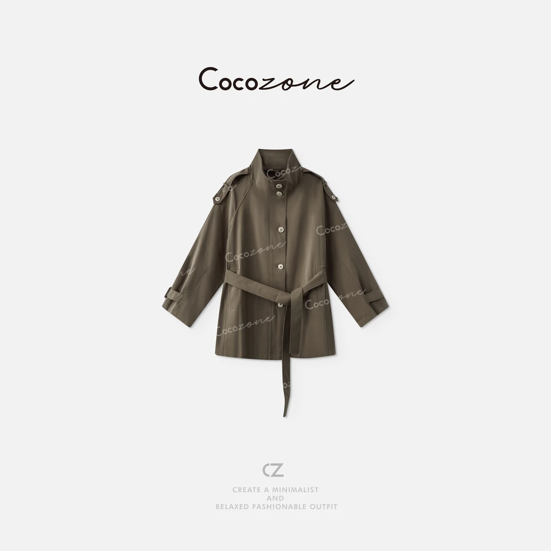 COCO ZONE刘一一  ”通勤风衣”翻领街头风外套 CD2A1648