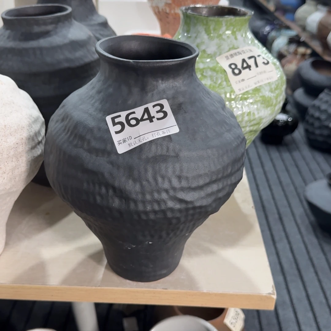 肉***肉景德镇陶瓷景德镇高温花瓶编码5643高28口8默认无孔
