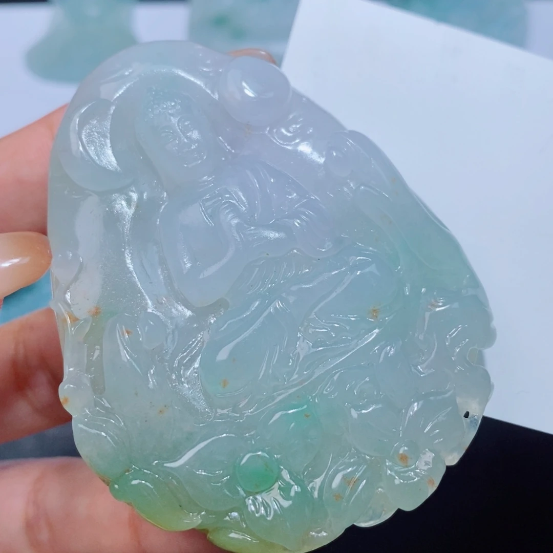 定制翡翠未镶嵌毛货翡翠挂件