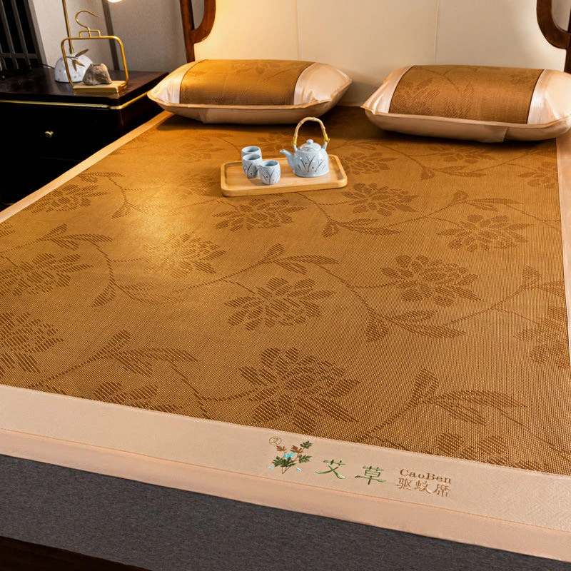 艾草冰丝凉席夏天藤席天然藤席床垫夏季宿舍席子